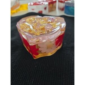 Handmade Resin Heart Shaped Box Valentines Gift Decoration  698